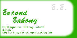 botond bakony business card